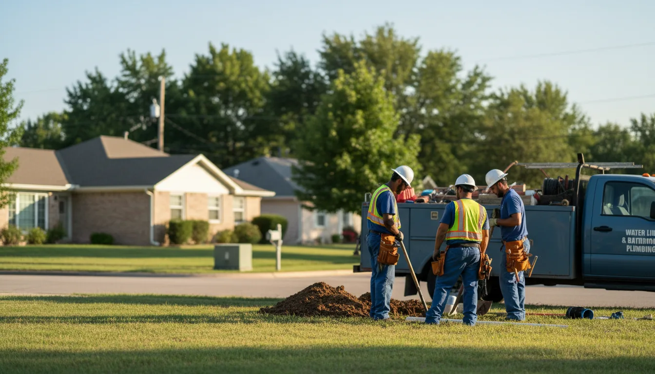 Residential water line and bathroom plumbing service in Brainard, NY